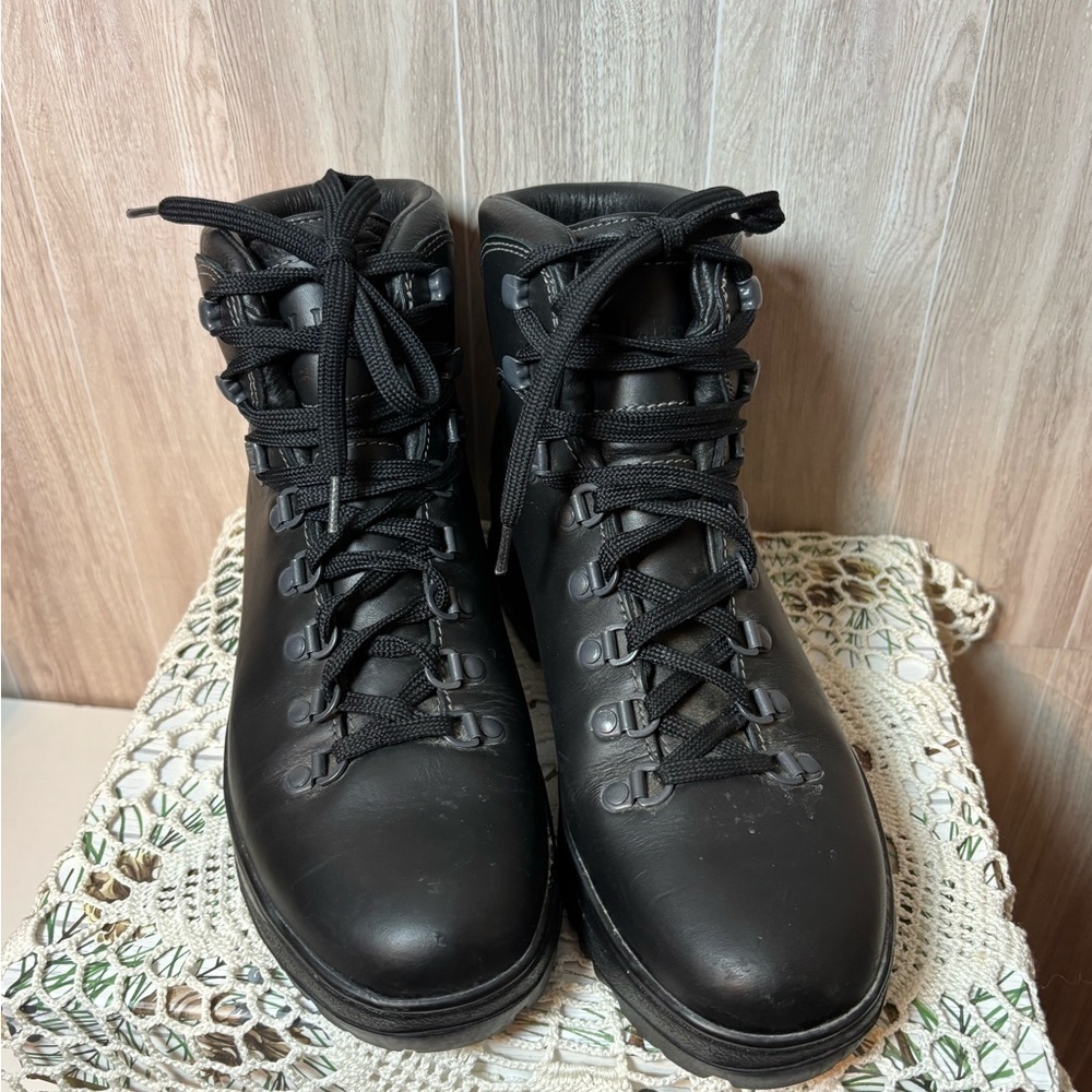 L L Bean Black Leather Gore Tex Ankle Boots